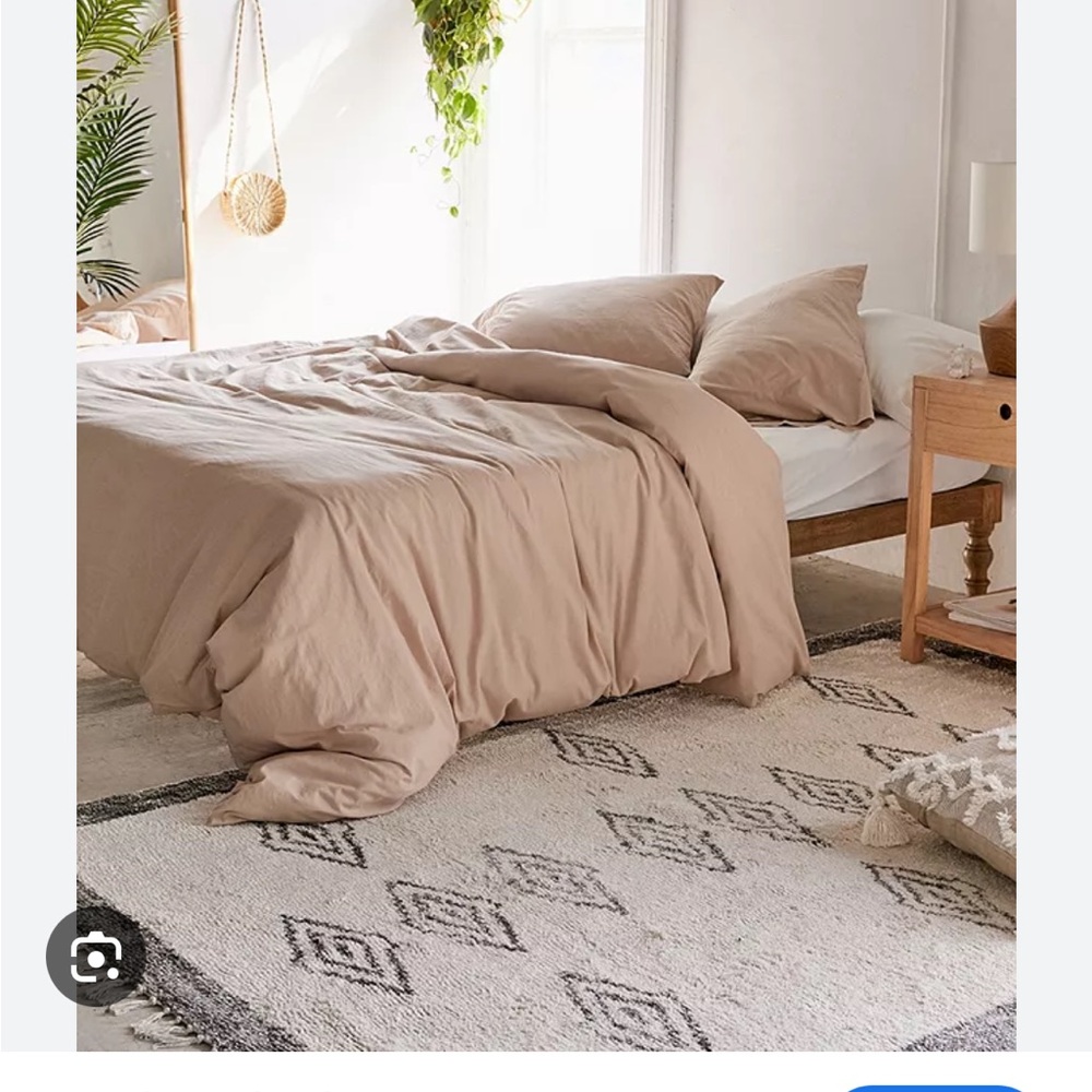 Urban outfitters washed cotton duvet cover in color Sand